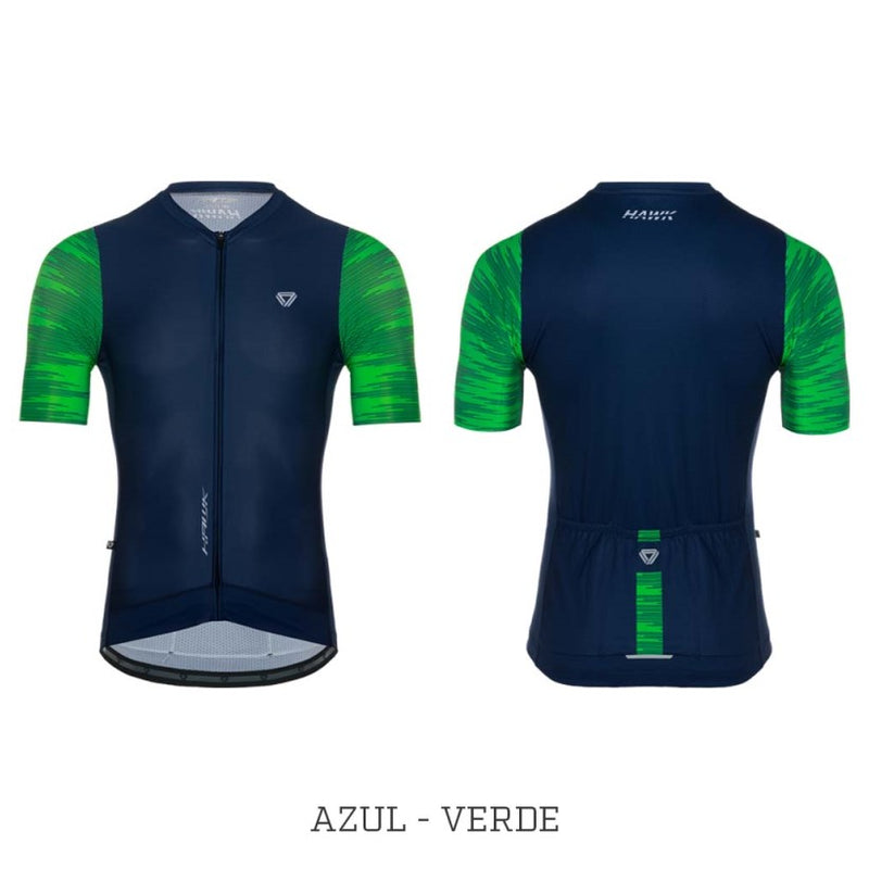 CAMISA MANGA CORTA HOMBRE HAWK GW AZUL/VERDE